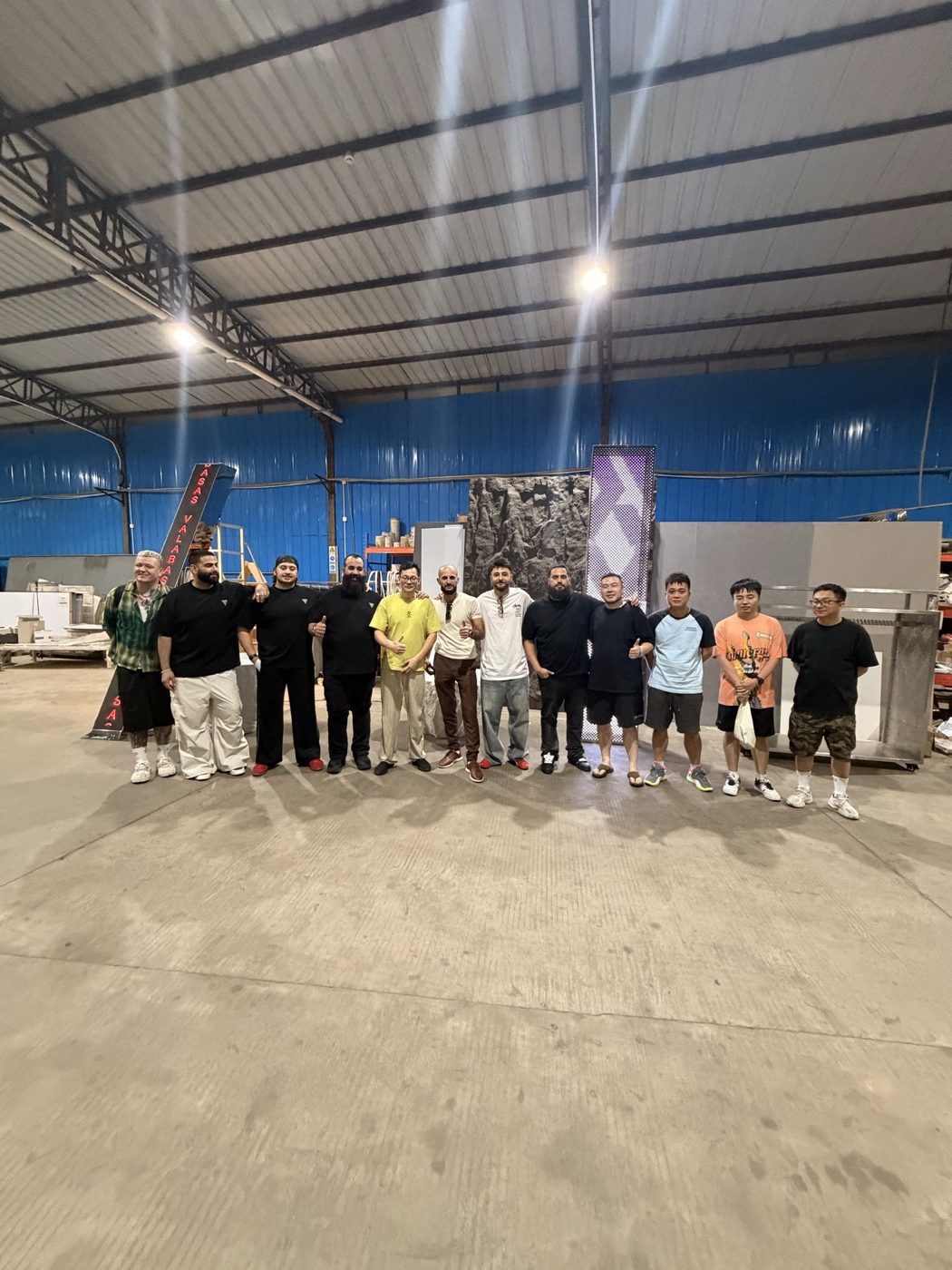 The Retail University crew at the manufacturing facility